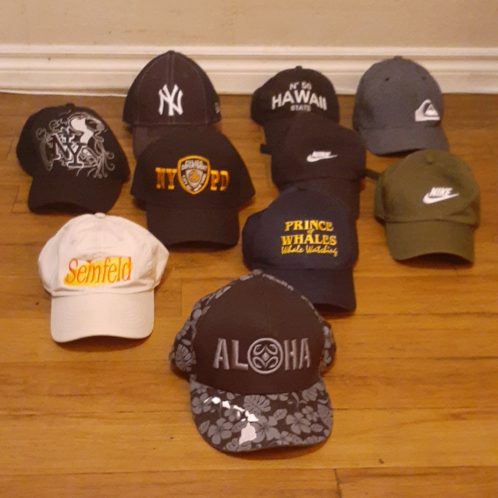 All different stylish baseball caps